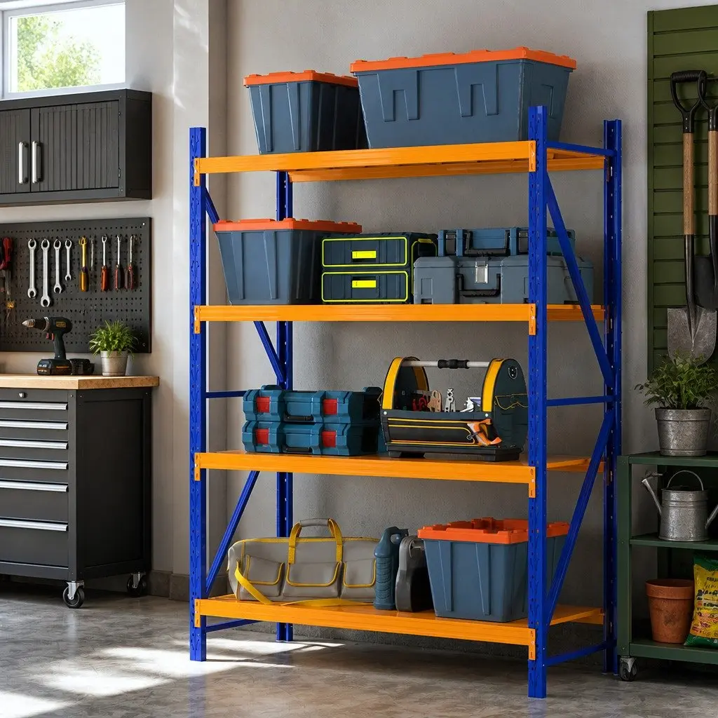 Warehouse Shelving Unit Garage Storage Rack 2m x 1.5m Adjustable Steel Frame