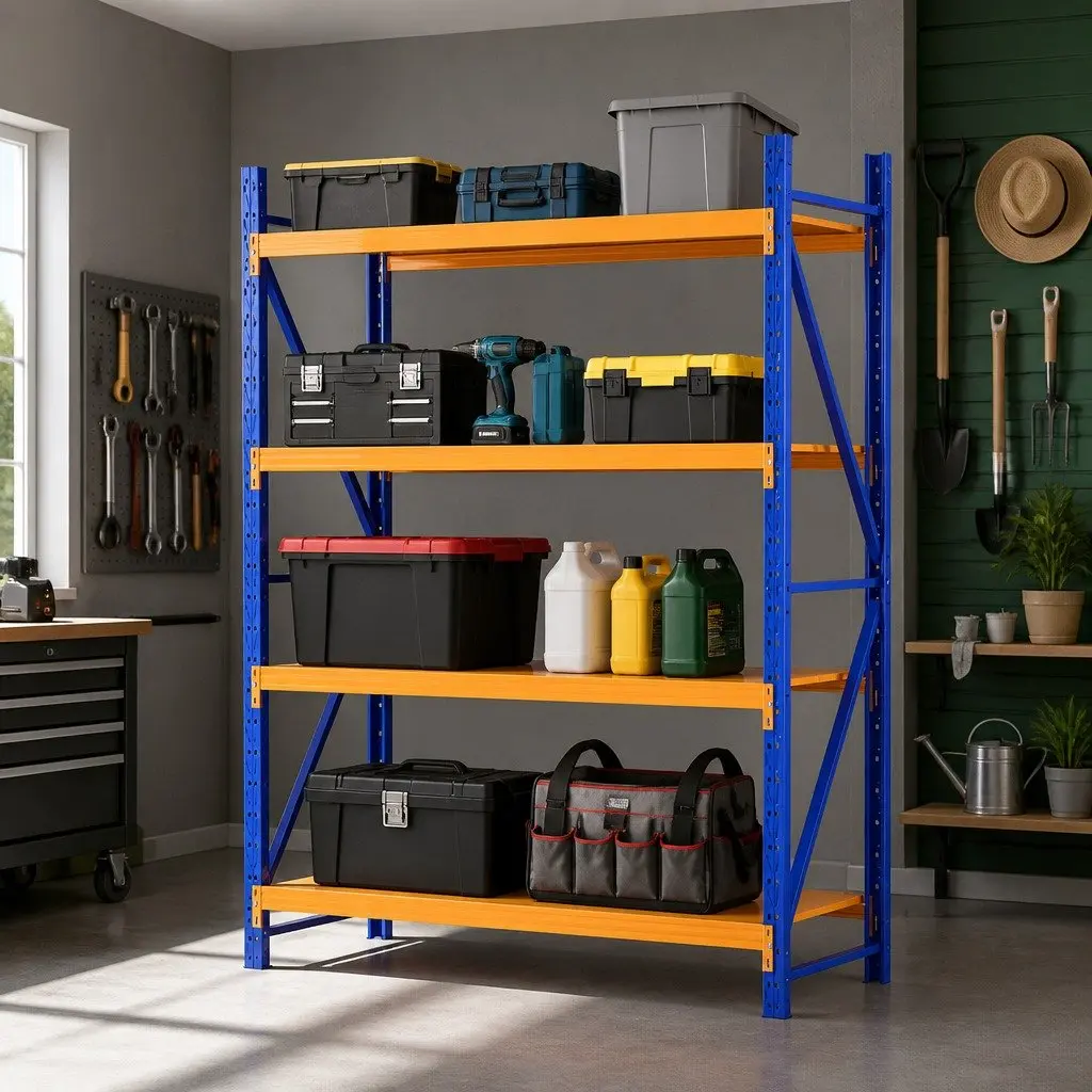 Warehouse Shelving Unit Garage Storage Rack 2m x 1.5m Adjustable Steel Frame