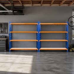 Heavy Duty Garage Shelving Unit 4M x 2M Warehouse Rack Storage 200kg Capacity