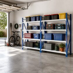 4M Blue Grey Steel Storage Rack - Specifications Inside