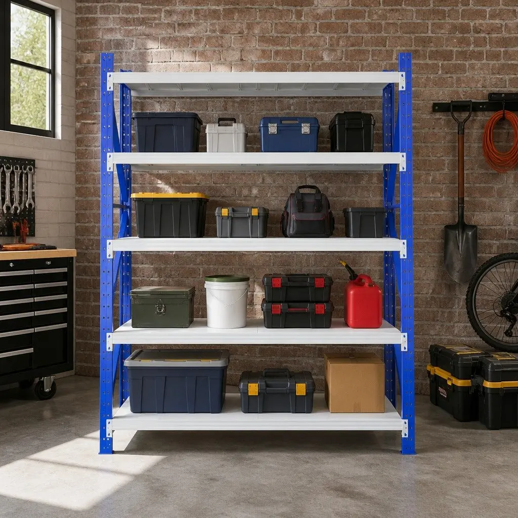 Warehouse Shelving Unit Garage Rack Storage Shelf 2M x 2M 4 Tier Steel Boltless