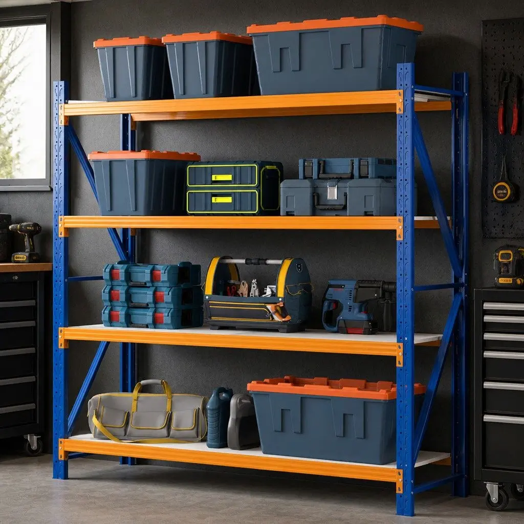 2M Heavy Duty Steel Shelving Unit with Adjustable Tiers