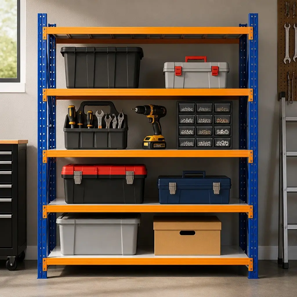 Garage Shelving Unit for Warehouse 2M x 2M Heavy Duty Storage Rack Blue