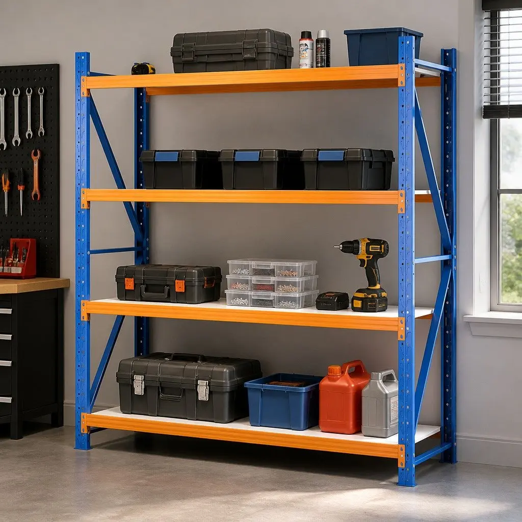 Garage Shelving Unit for Warehouse 2M x 2M Heavy Duty Storage Rack Blue