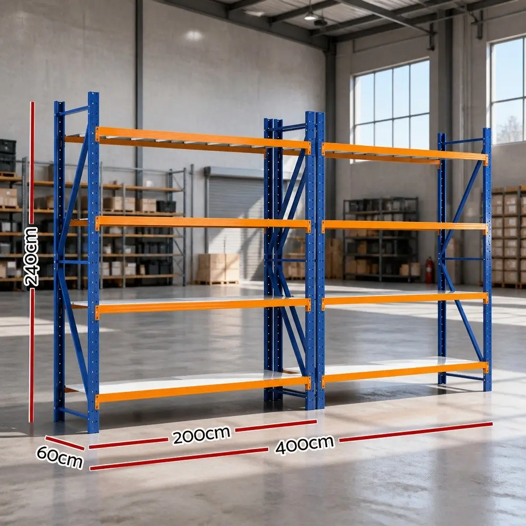 Garage Shelving Unit Heavy Duty Storage Rack Adjustable Shelf 4M x 2.4M