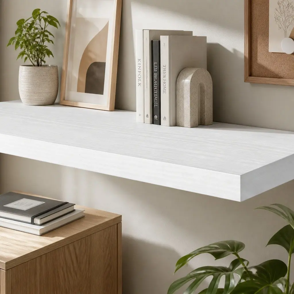 Floating Wall Shelves Deep Mounted Display Storage Bedroom Living Room 2 Pieces