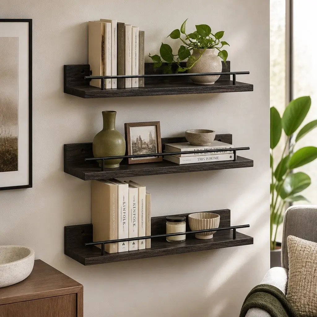 Floating Wall Shelves Set of 3
