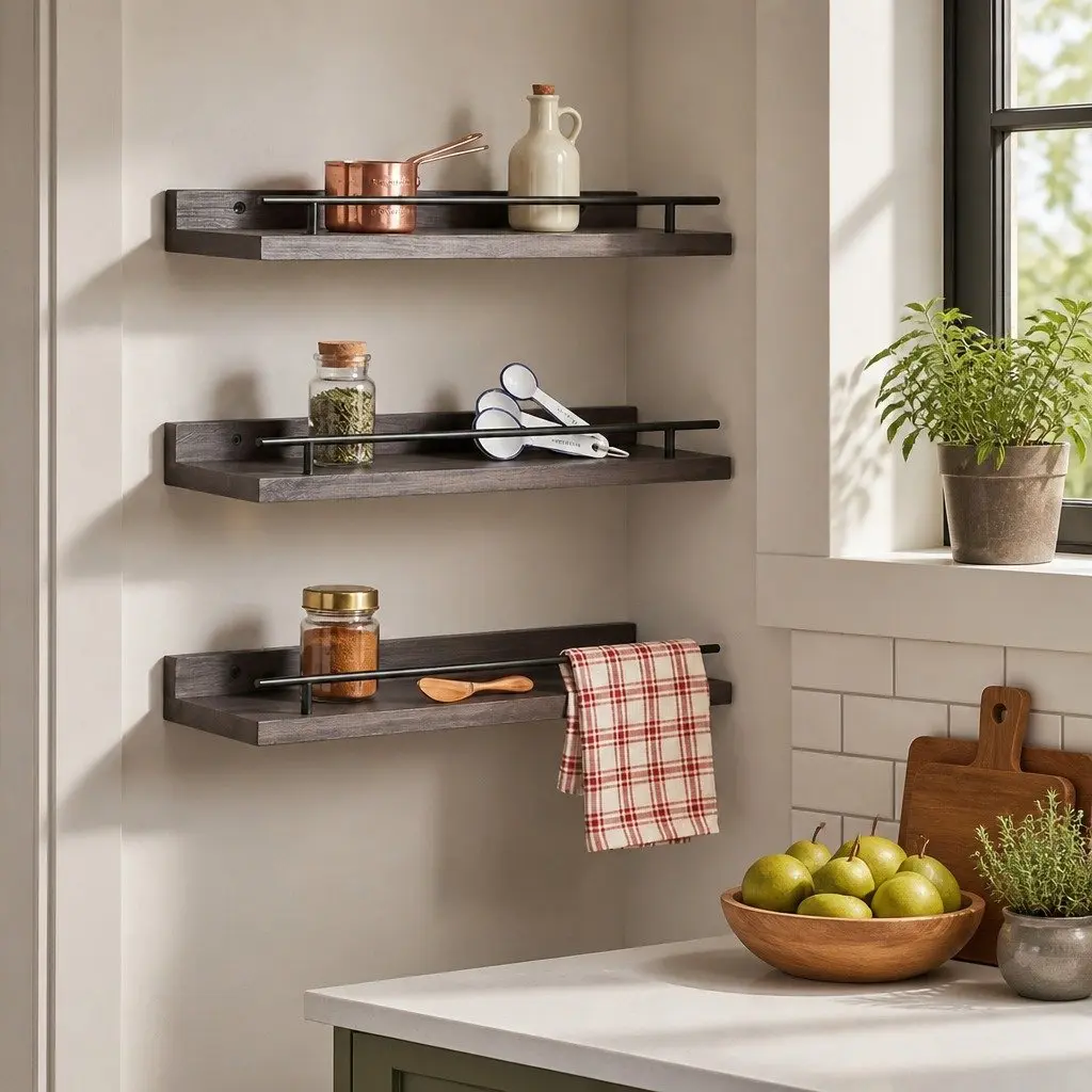 Floating Wall Shelves Set of 3