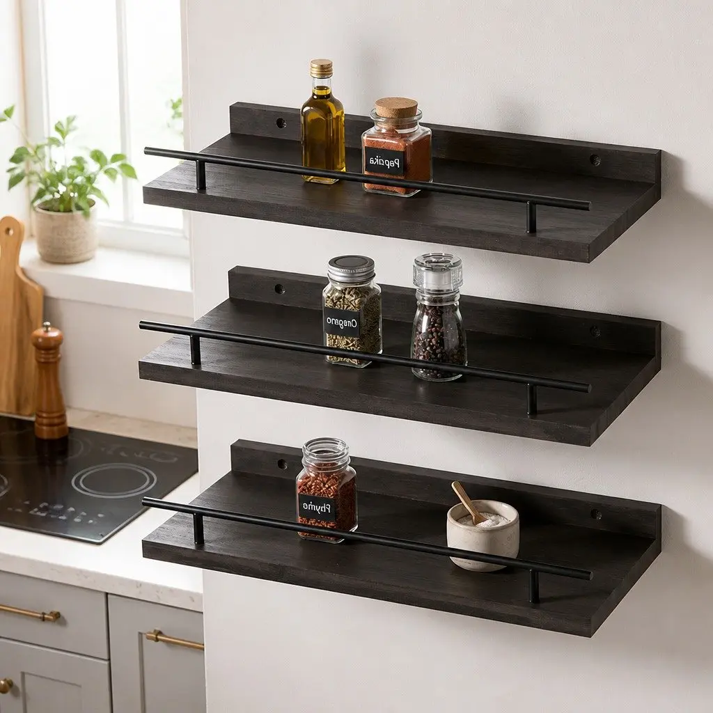 Floating Wall Shelves Set of 3