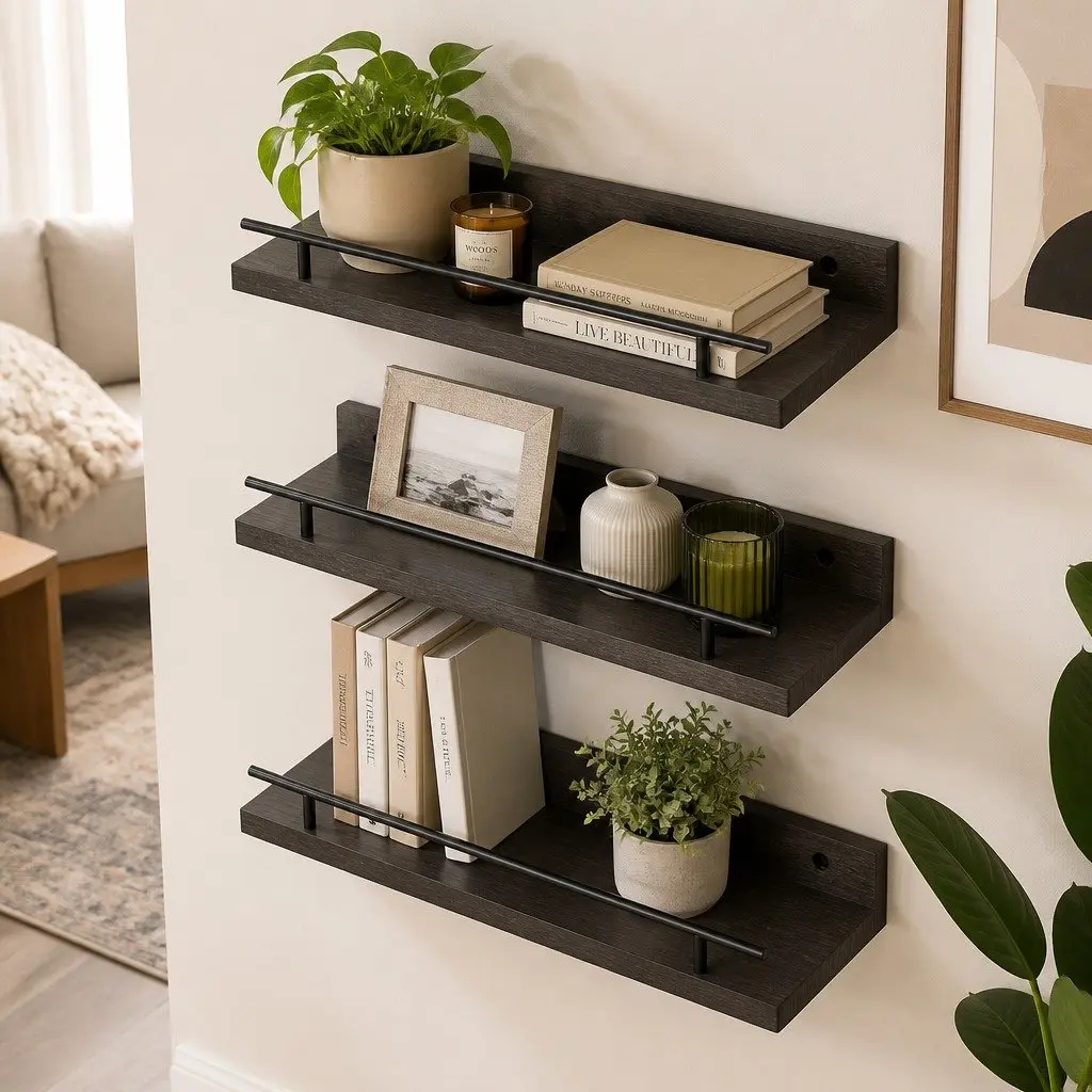 Floating Wall Shelves Set of 3