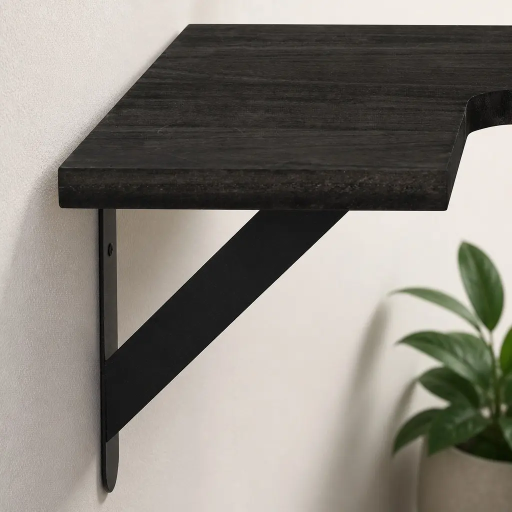 Corner Floating Shelves 3Pcs L-Shaped Wall-Mounted Storage Kitchen Living Room