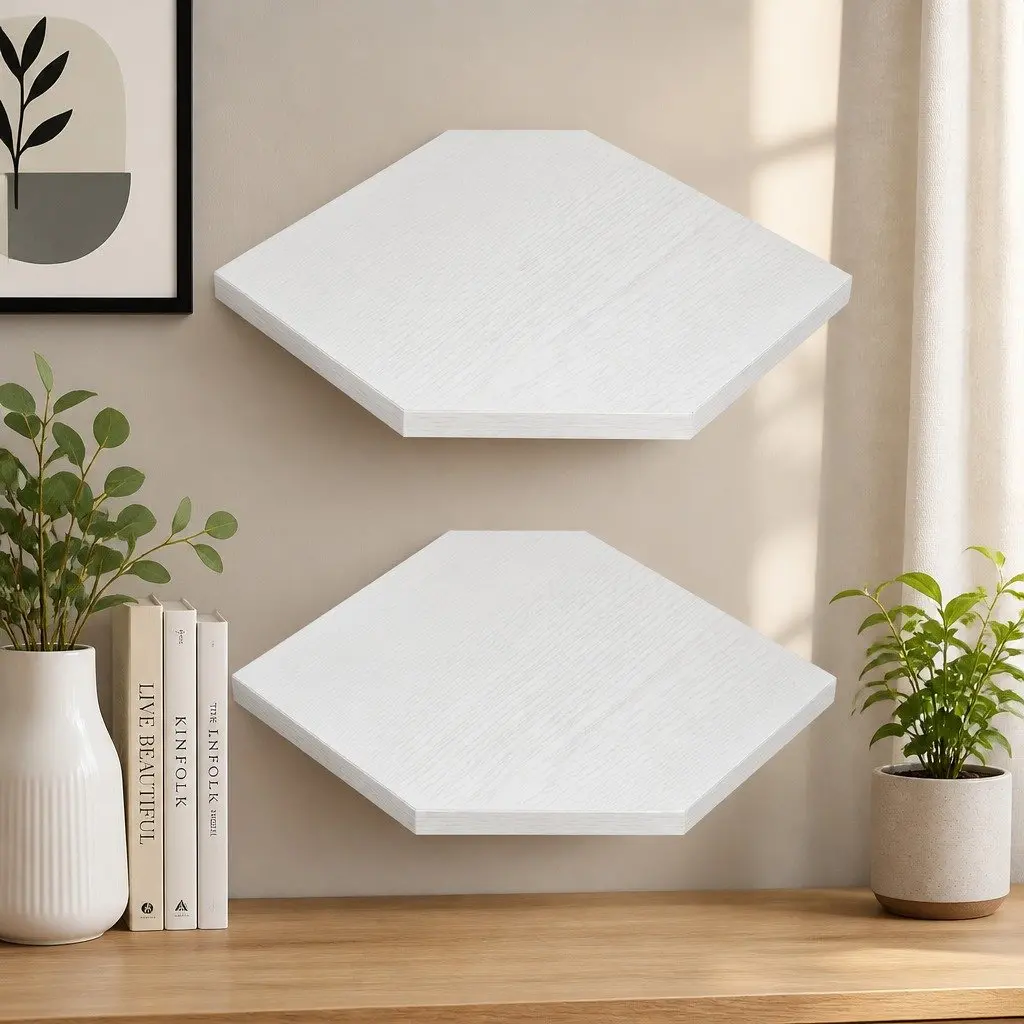 2 Pcs Corner Wall Shelves