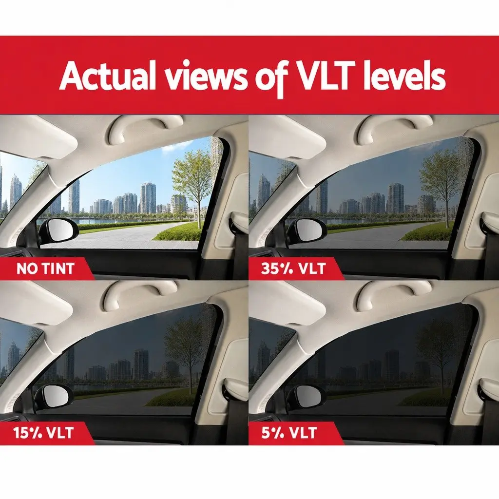 5% VLT Black Window Tint Film Roll 100cm x 30m