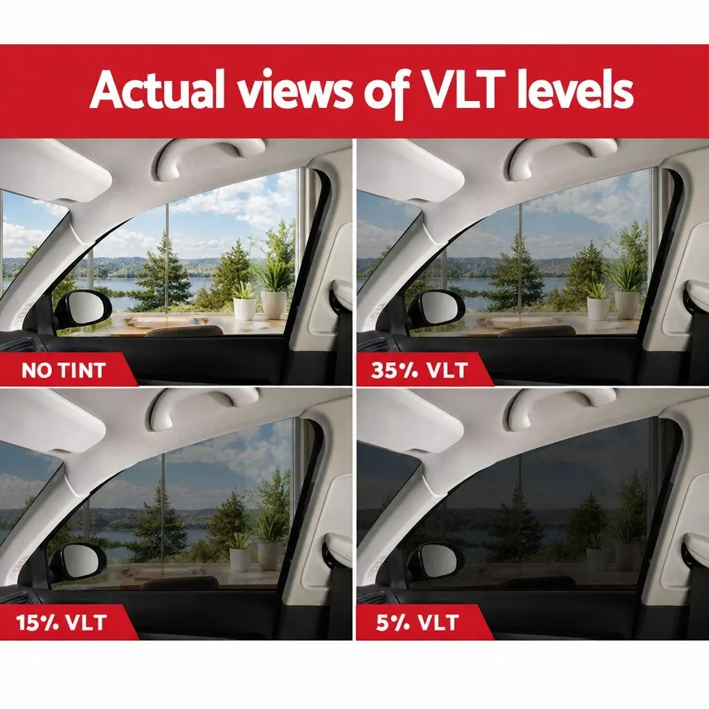 Window Tint Film Roll Automotive Home 76cm x 7m Black 5% VLT