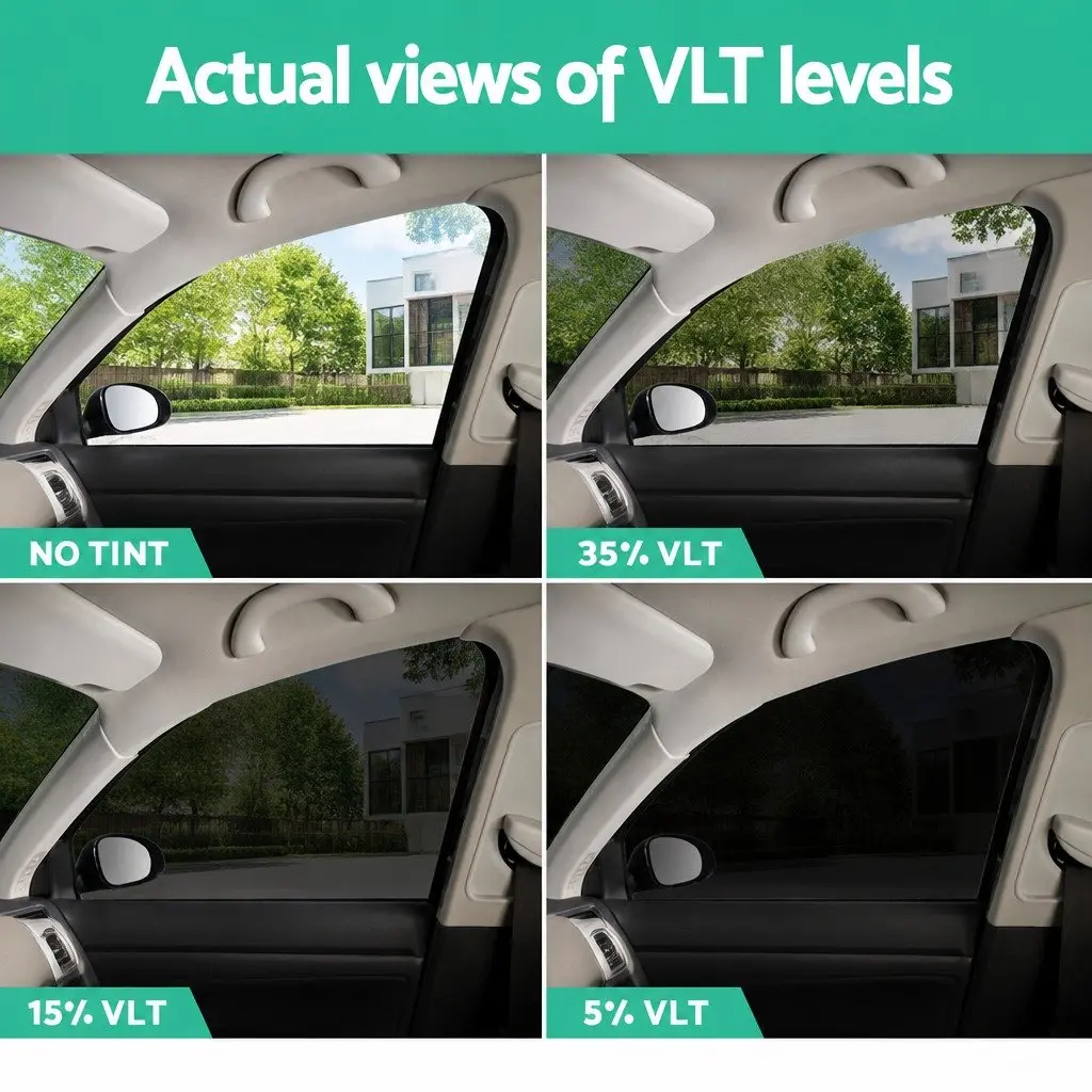 Window Tint Film Automotive Use 76cm x 7m Black 5 VLT