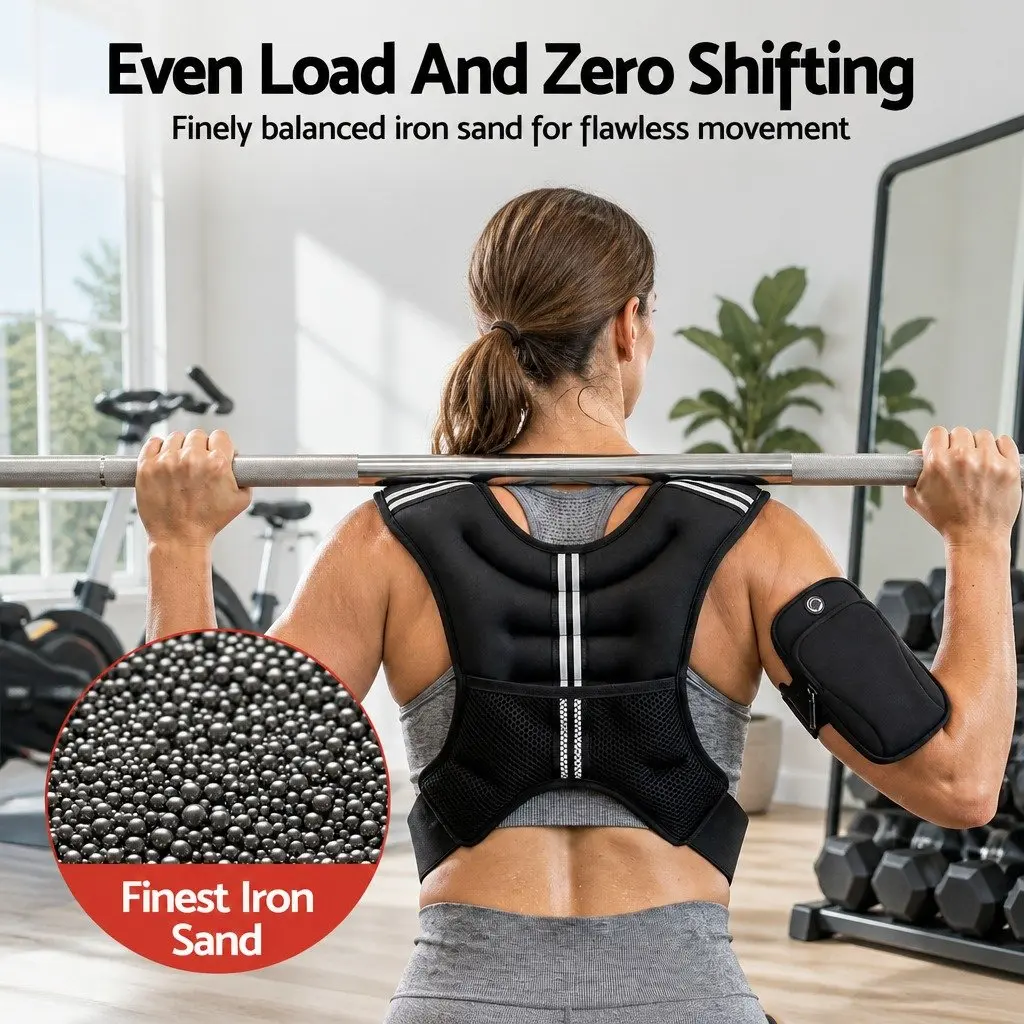 5kg Weighted Vest for Running Gym Training Exercise Black