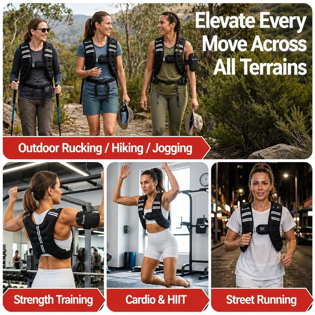 5kg Weighted Vest for Running Gym Training Exercise Black