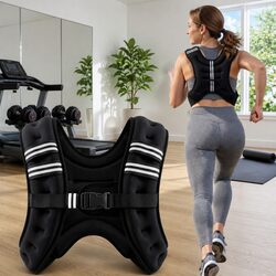 8kg Weighted Vest - Dimensions 43x38x4 cm, Neoprene Material