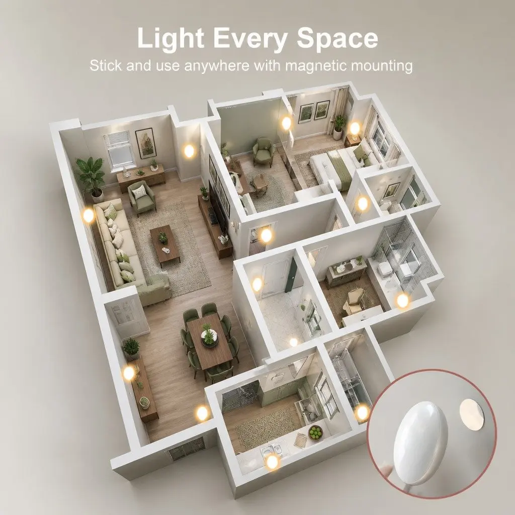 Motion Sensor Night Light with USB-C Charging