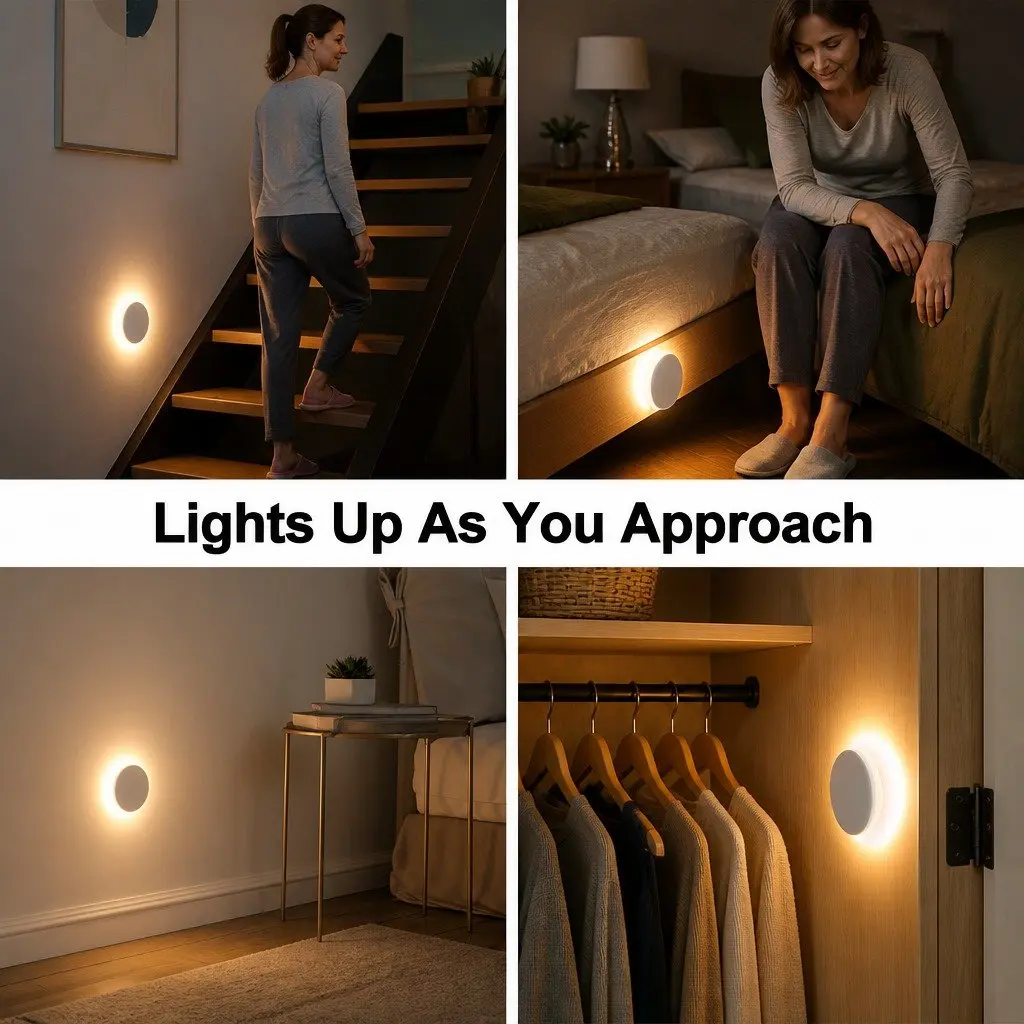 Motion Sensor Night Light with USB-C Charging
