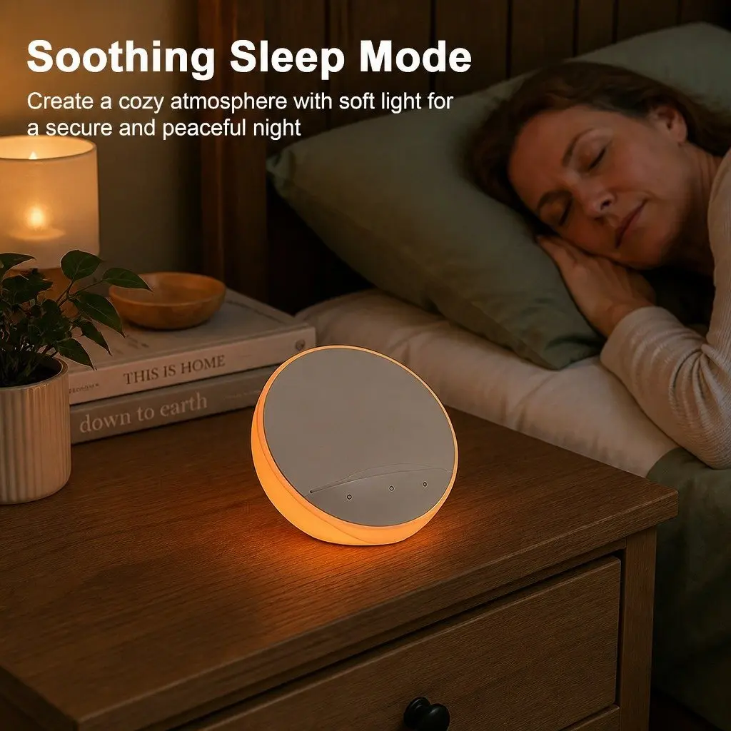 Bedside Table Lamp for Nightstand 15 x 15 x 8.5 cm with Wireless Charger Phone Holder Touch Control Dimmable LED