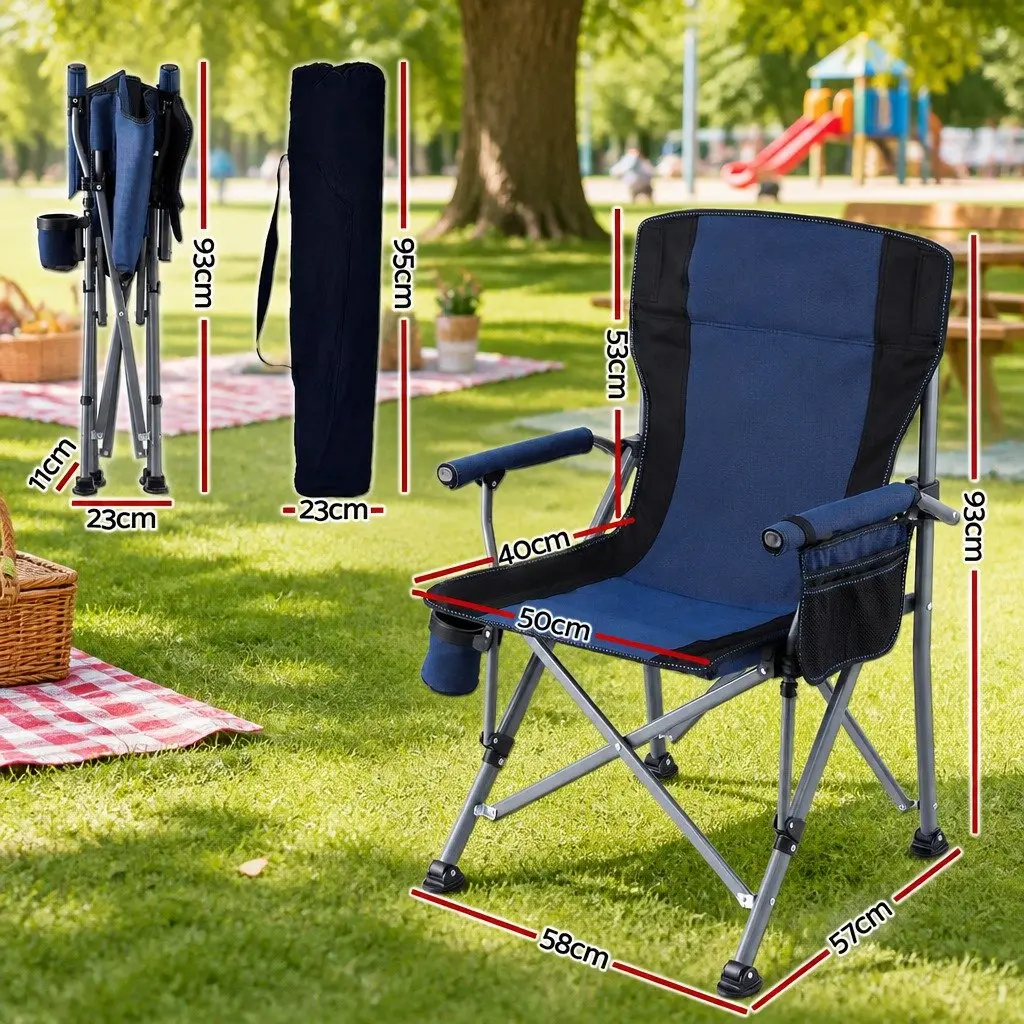 Folding Camping Chair Outdoor Use Lightweight Portable Size 58 x 57 x 93 cm