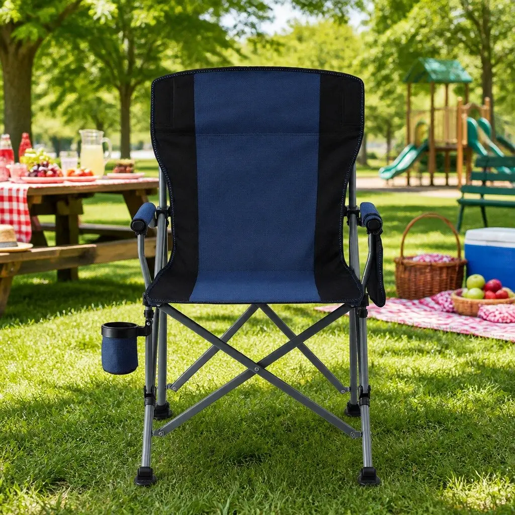 Folding Camping Chair Outdoor Use Lightweight Portable Size 58 x 57 x 93 cm