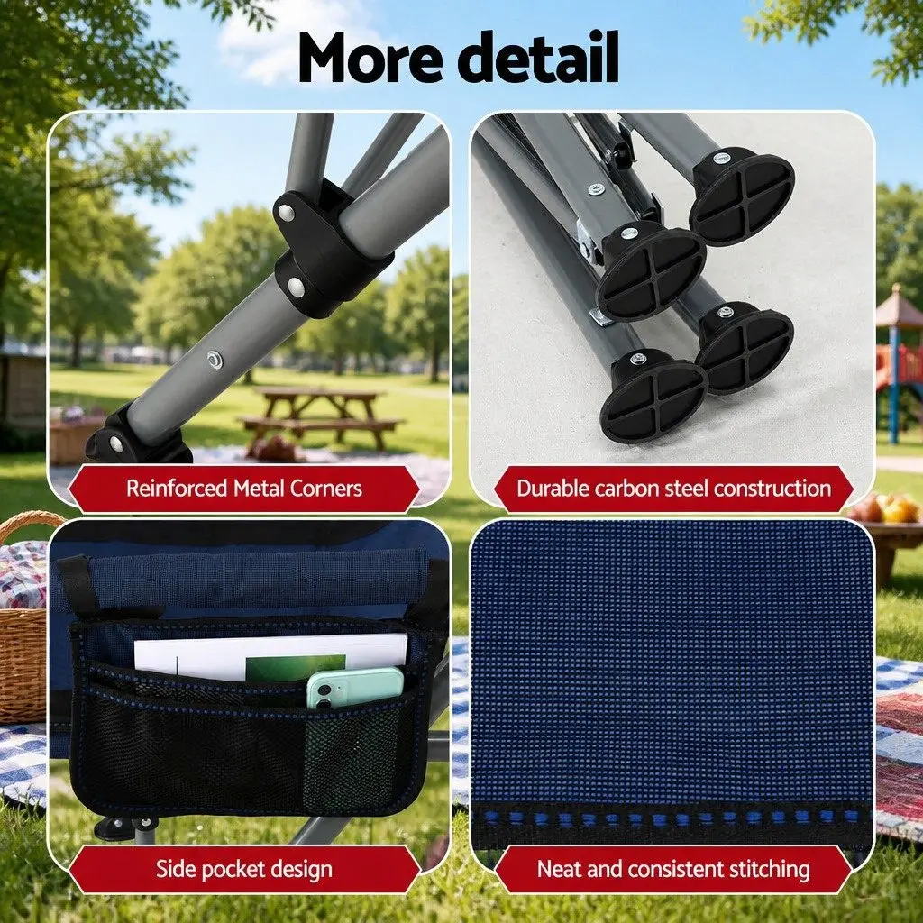 Folding Camping Chair Outdoor Use Lightweight Portable Size 58 x 57 x 93 cm