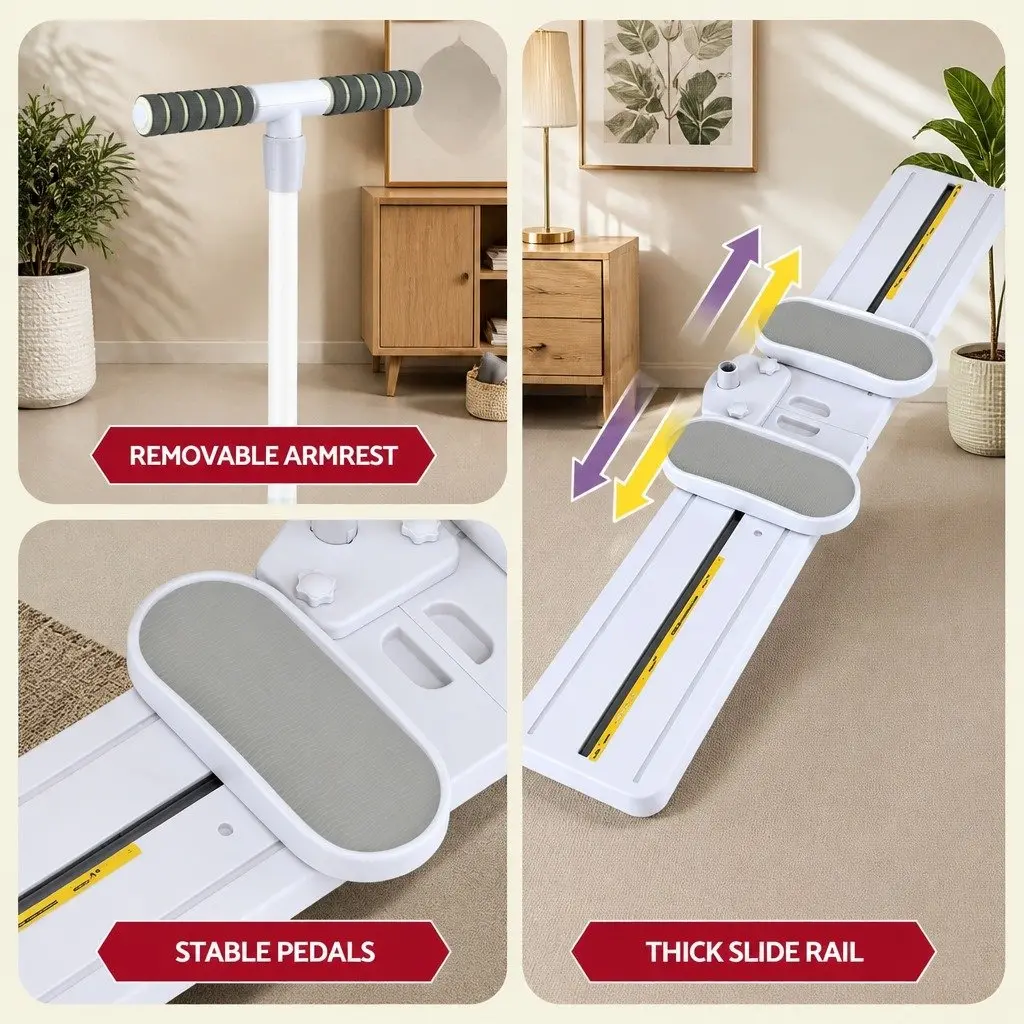 Thigh Hip Exerciser Foldable Ski Leg Trainer Machine Home Fitness Cardio Workout