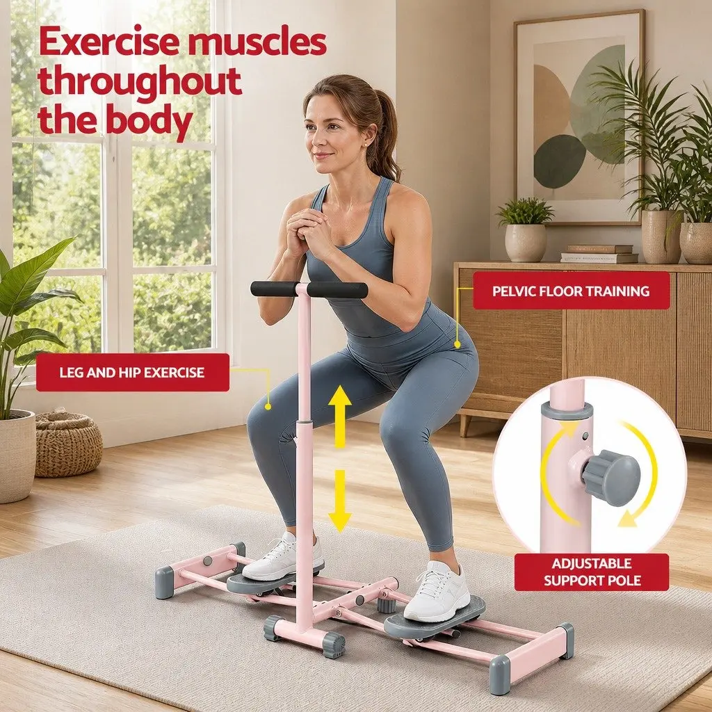 Pink Foldable Ski Thigh Exercise Machine