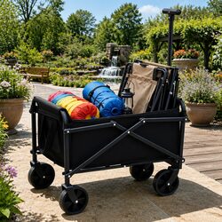 Compact Garden Cart Folding Trolley with Steel Frame