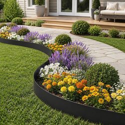 33ft Black Plastic Garden Edging - Specs and Details