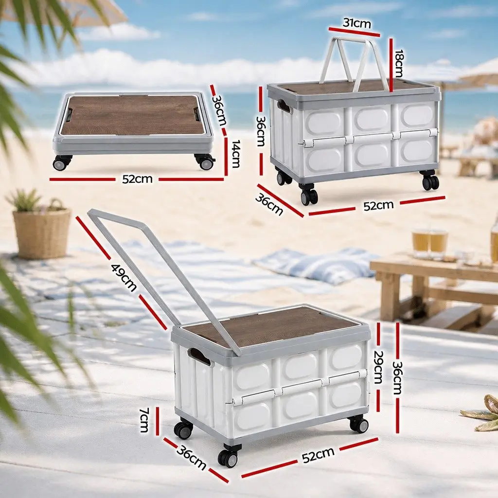 Collapsible Storage Box 54L Portable Folding Organizer for Home and Travel