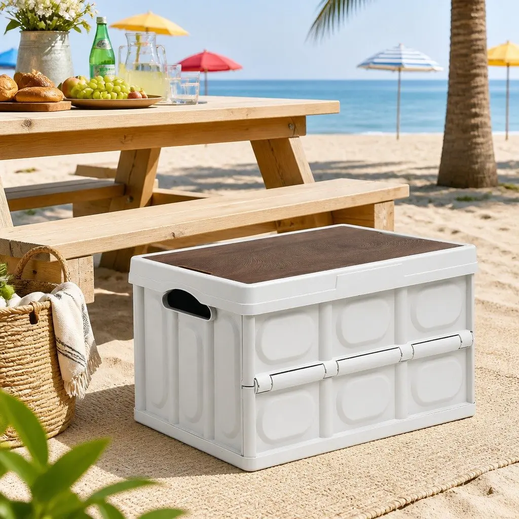 Collapsible Storage Box for Outdoor Use 50L