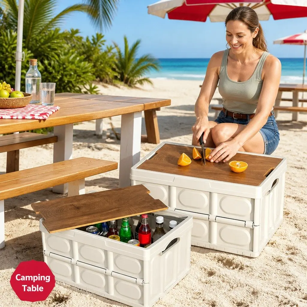Collapsible Storage Box for Outdoor Use 50L