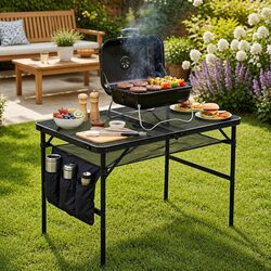 Camping BBQ Table Specifications: Portable and Foldable