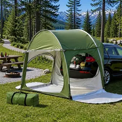 SUV-Mounted Camping Tent with Essential Features