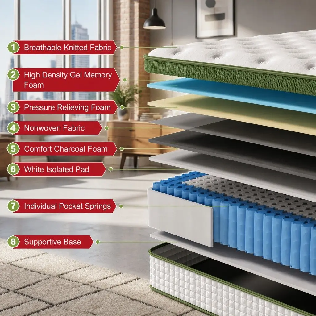 30cm Hybrid Double Mattress