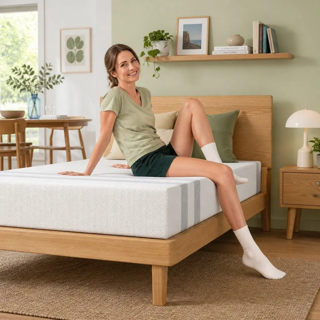 King Single Mattress Reversible 20cm Dual-Sided Gel Memory Foam Medium Soft Firm