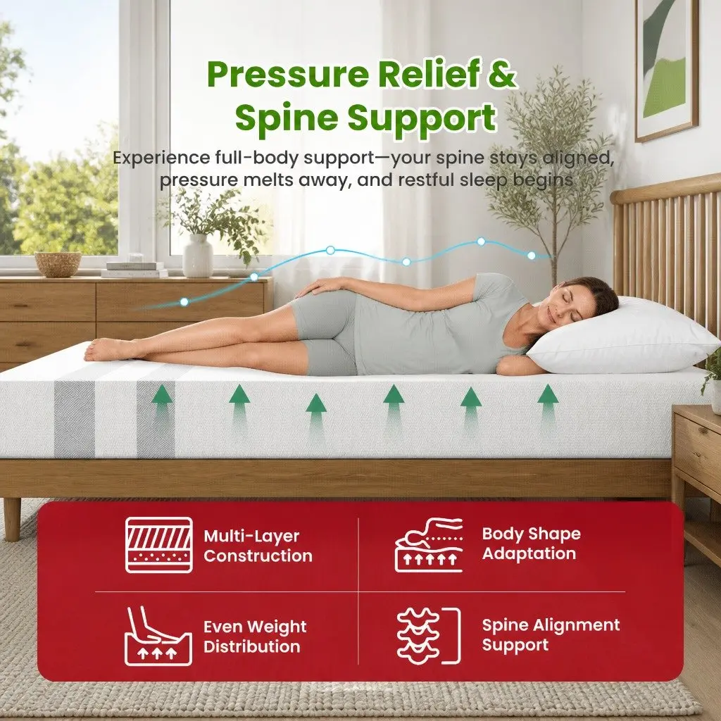 Queen Memory Foam Mattress 20cm Medium Soft Reversible Gel Cool Sleep Bed