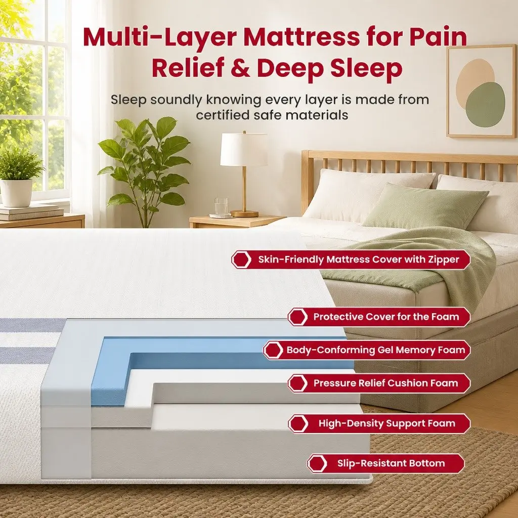 Double Memory Foam Mattress 25cm