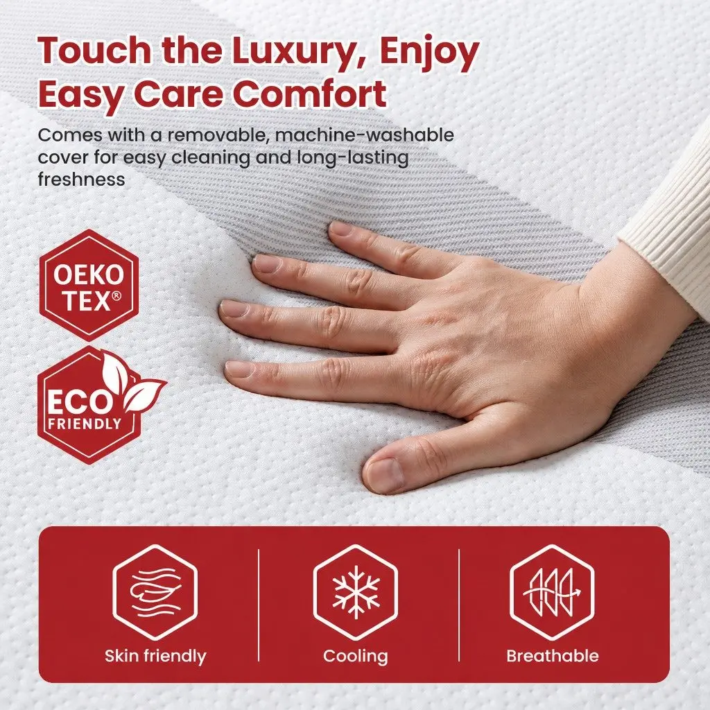 Single Memory Foam Mattress 25cm Reversible Medium Firmness Gel-Infused Cool