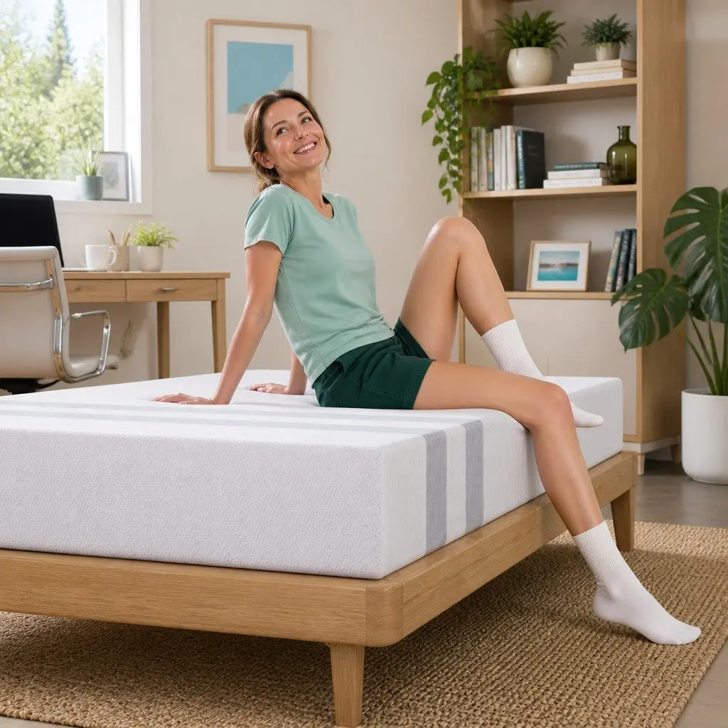 Single Memory Foam Mattress 25cm Reversible Medium Firmness Gel-Infused Cool