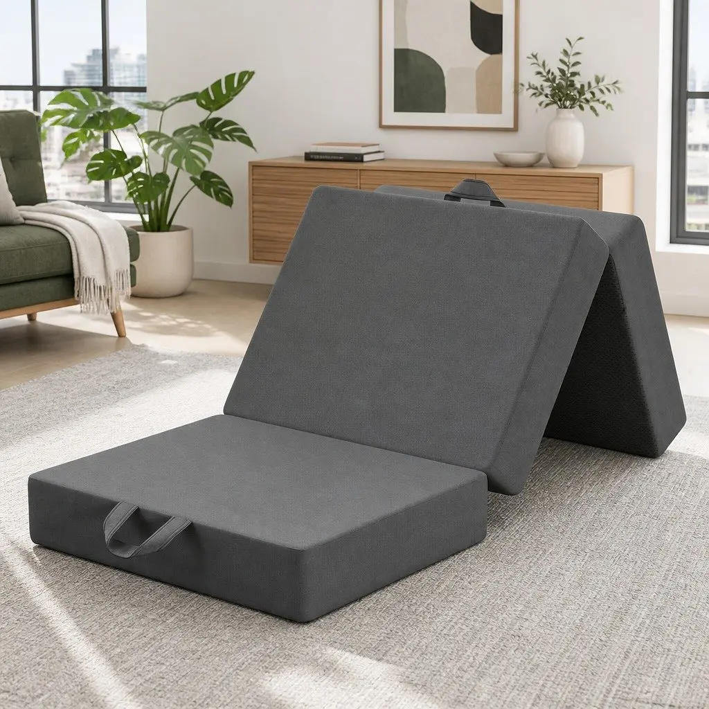 King Single Folding Mattress 15cm Foam
