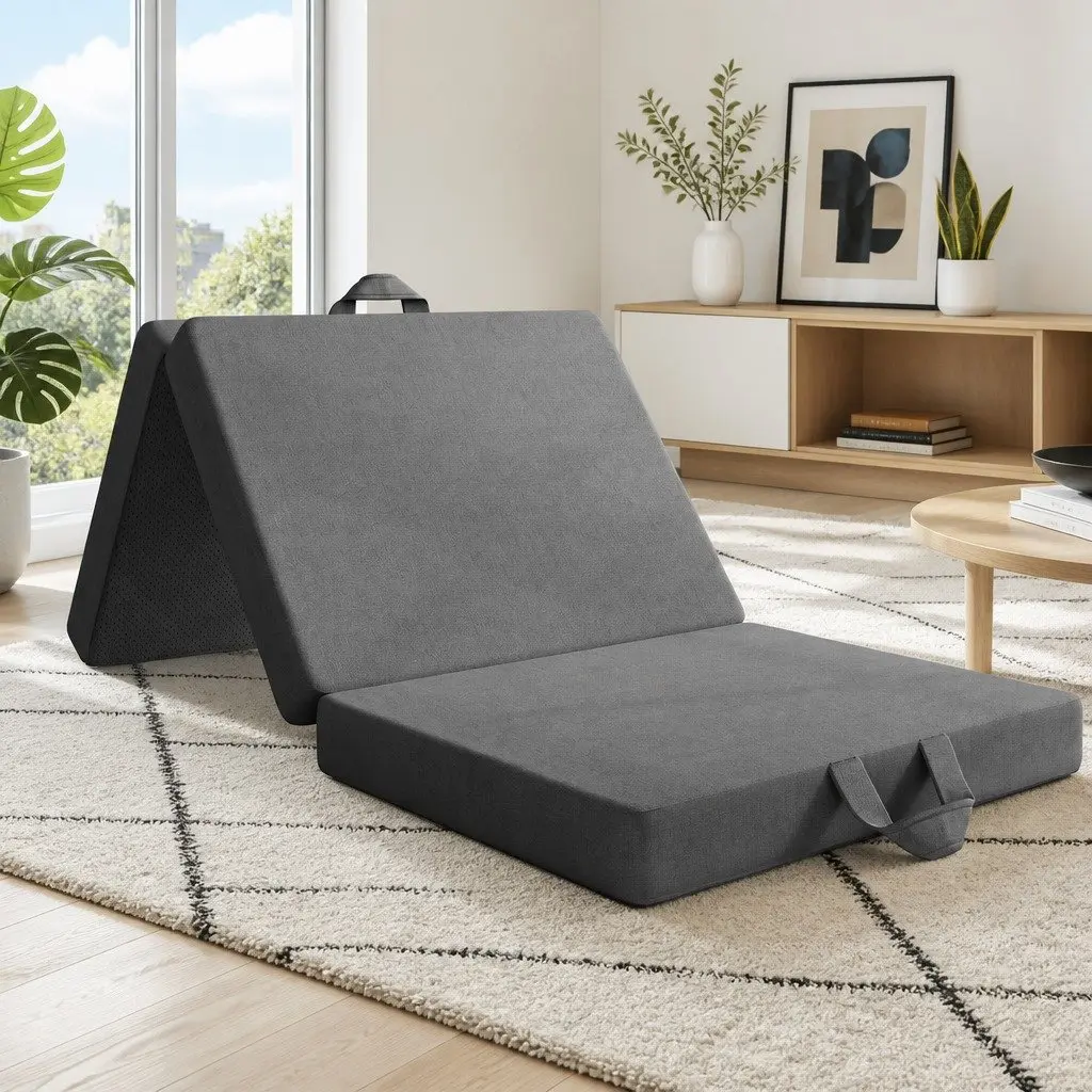 King Single Folding Mattress 15cm Foam