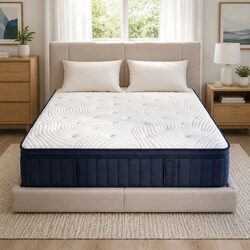 Double Mattress 34cm Medium Soft Hybrid Pocket Spring Cooling Boxed Mattress