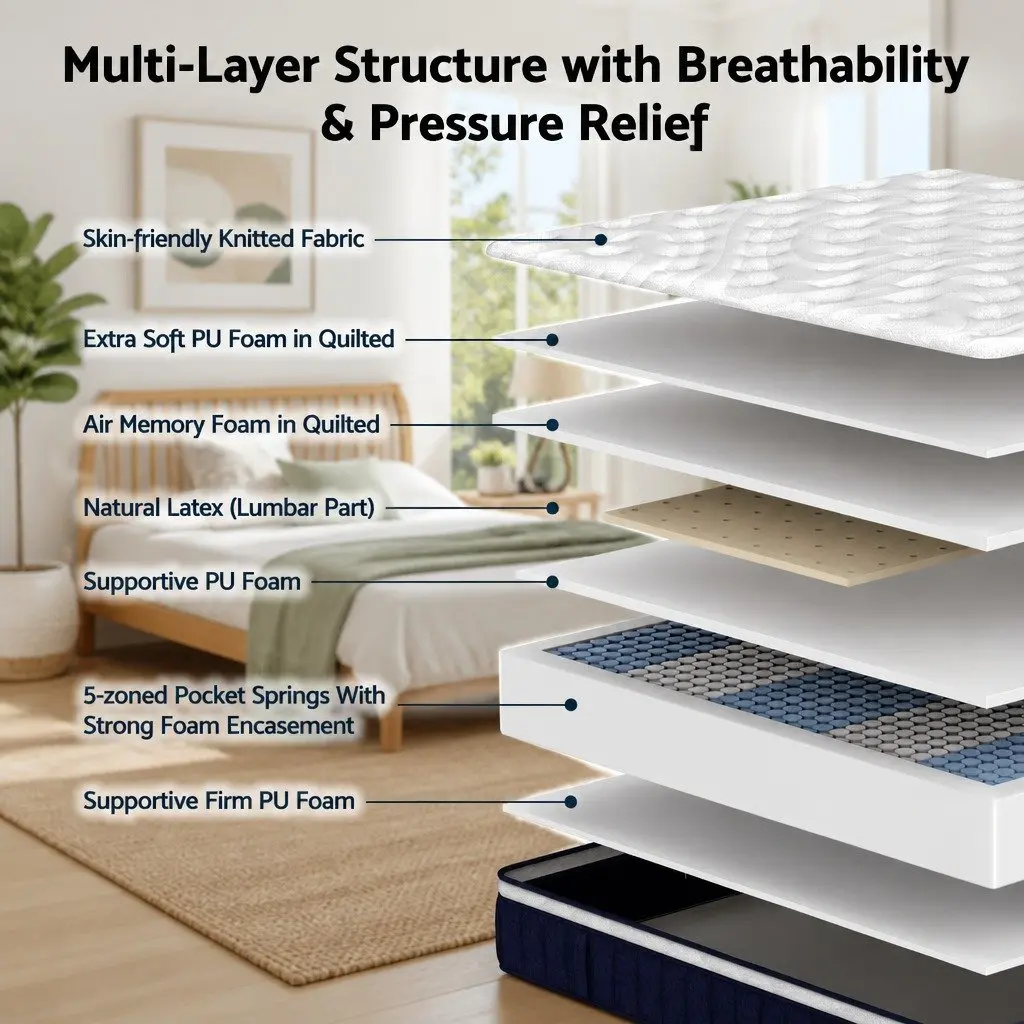30cm Medium Firm Pocket Spring Mattress