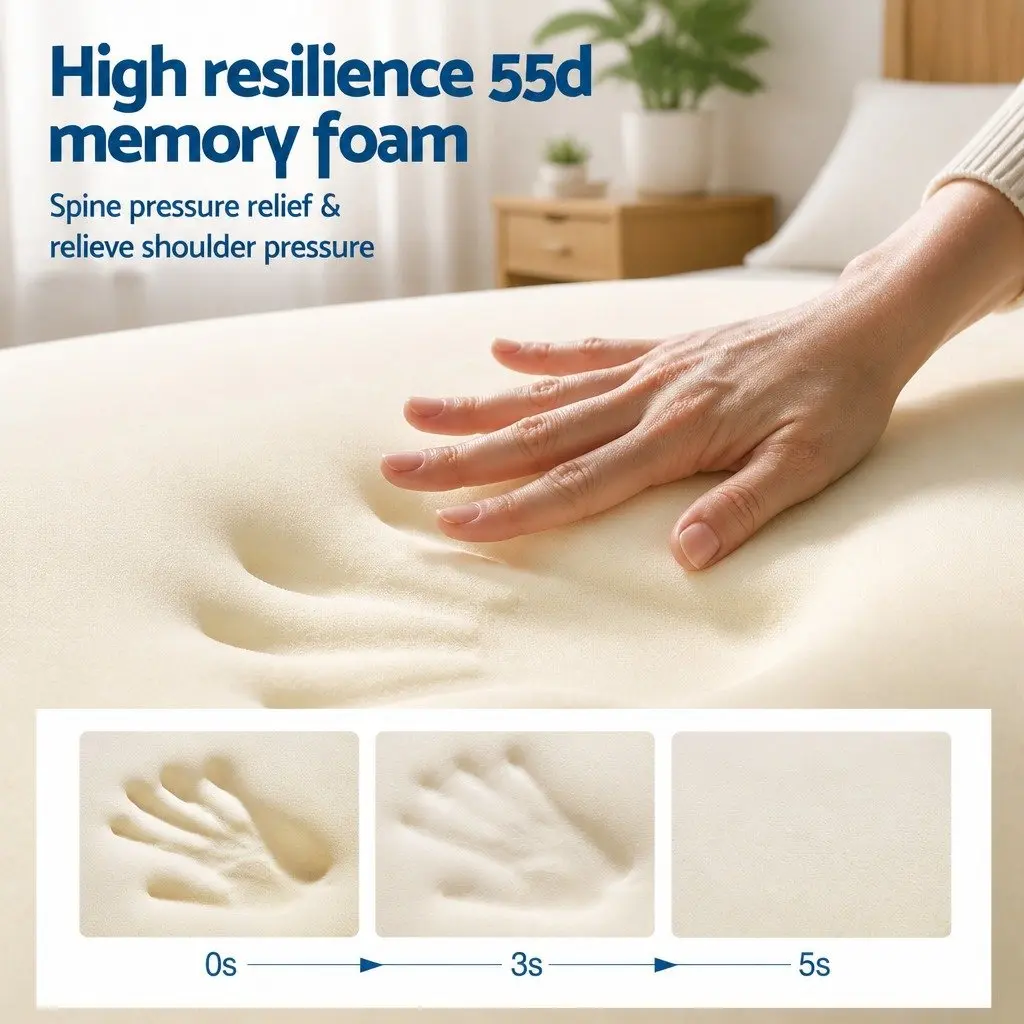 Memory Foam Pillow 65x40x14cm with Cooling Technology