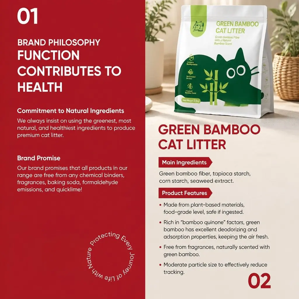 Bamboo Cat Litter Clumping Dust Free Natural Odour Control 7.5kg 3 Pack