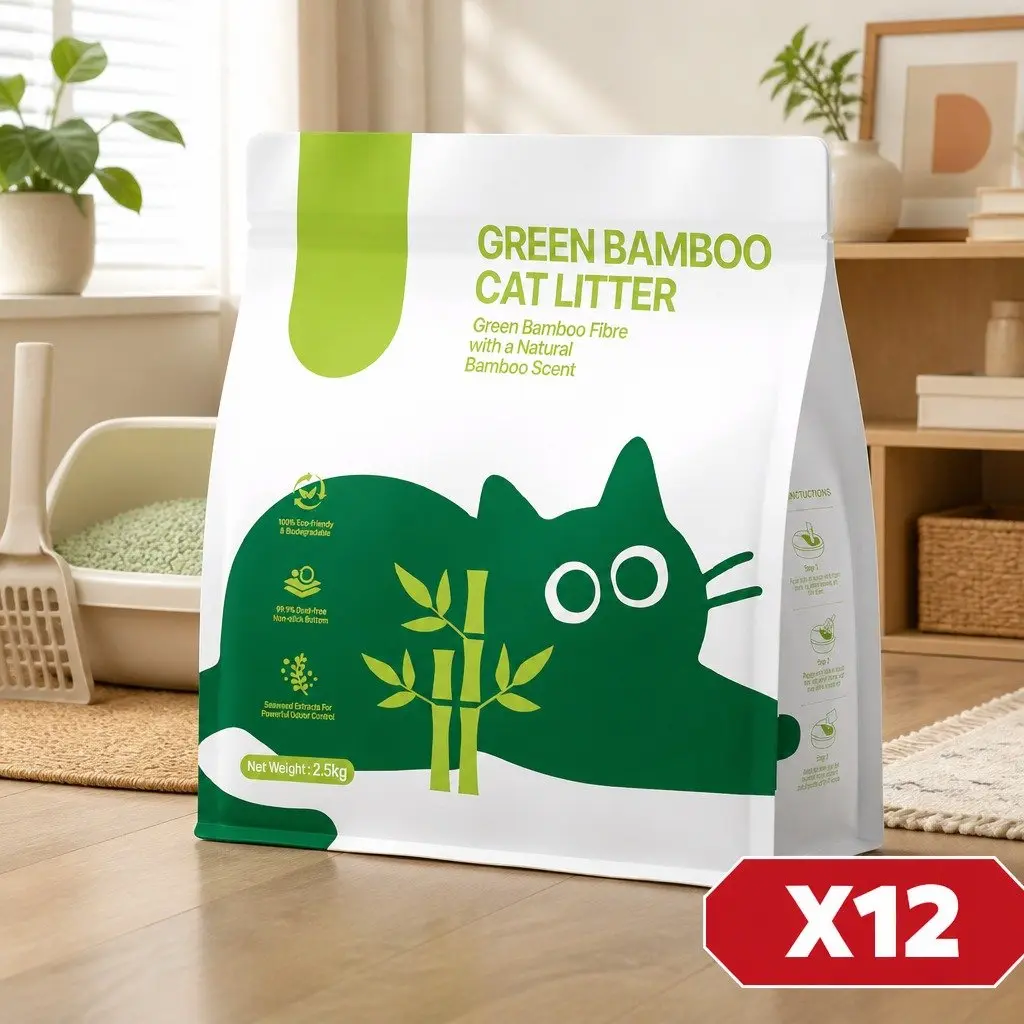 Cat Litter Clumping 30kg 12 Pack Dust Free Natural Odour Control Easy Clean
